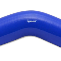 Vibrant 4 Ply Reinforced Silicone Elbow Connector - 4in I.D. - 45 deg. (BLUE) - Air Intake Systems