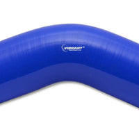 Vibrant 4 Ply Reinforced Silicone Elbow Connector - 4in I.D. - 45 deg. (BLUE) - Air Intake Systems