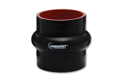 Vibrant 4 Ply Reinforced Silicone Hump Hose Connector - 3.5in I.D. x 3in long (BLACK) - Air Intake Systems