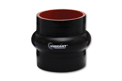 Vibrant 4 Ply Reinforced Silicone Hump Hose Connector - 3in I.D. x long (BLACK) - Air Intake Systems
