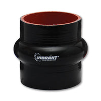 Vibrant 4 Ply Reinforced Silicone Hump Hose Connector - 5in I.D. x 3in long (BLACK) - Air Intake Systems
