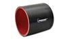 Vibrant 4 Ply Reinforced Silicone Straight Hose Coupling - 1in I.D. x 3in long (BLACK) - Air Intake Systems