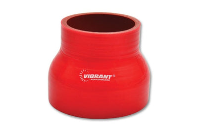 Vibrant 4 Ply Reinforced Silicone Transition Connector - 1.75in I.D. x 2.5in 3in long (RED) - Air Intake Systems