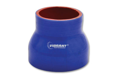 Vibrant 4 Ply Reinforced Silicone Transition Connector - 2.75in I.D. x 3in long (BLUE) - Air Intake Systems