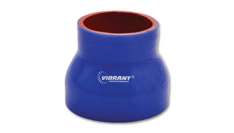 Vibrant 4 Ply Reinforced Silicone Transition Connector - 2.75in I.D. x 3in long (BLUE) - Air Intake Systems