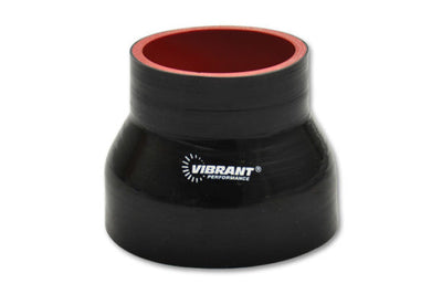 Vibrant 4 Ply Reinforced Silicone Transition Connector - 2in I.D. x 2.25in 3in long (BLACK) - Air Intake Systems