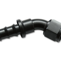 Vibrant -4AN Push-On 45 Deg Hose End Fitting - Aluminum - Fabrication