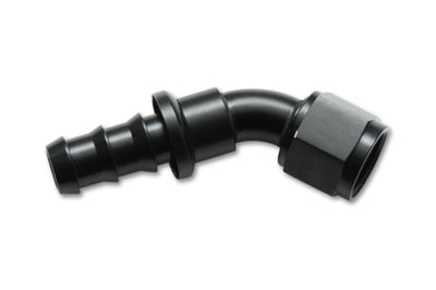 Vibrant -4AN Push-On 45 Deg Hose End Fitting - Aluminum - Fabrication