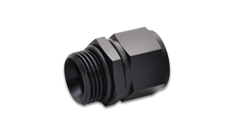 Vibrant -6AN Female to -10 ORB Swivel Adapter w/ O-Ring - Anodized Black - Fabrication