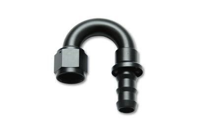 Vibrant -6AN Push-On 180 Deg Hose End Fitting - Aluminum - Fabrication