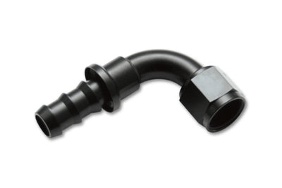 Vibrant -8AN Push-On 90 Deg Hose End Fitting - Aluminum - Fabrication