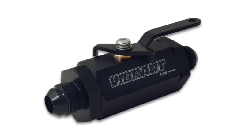 Vibrant -8AN to Male Shut Off Valve - Black - Fabrication