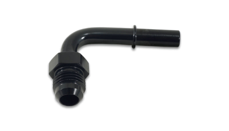 Vibrant 90 Degree Aluminum AN to Male Quick Connect Fitting -6AN - 0.3125in Hose Size - Fabrication