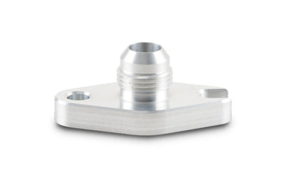Vibrant Aluminum Oil Drain Flange (w/Crowfoot) -10AN Male Flare 2.060in Bolt Hole (Garrett GT6041) - Fabrication
