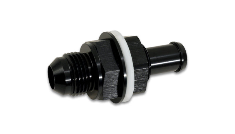 Vibrant Bulkhead Fuel Cell Adapter -6AN Male Flare x 5/16in Barb - Fabrication