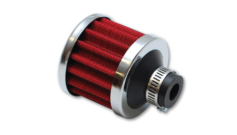 Vibrant Crankcase Breather Filter w/ Chrome Cap 1.25in 32mm Inlet ID - Air Filters