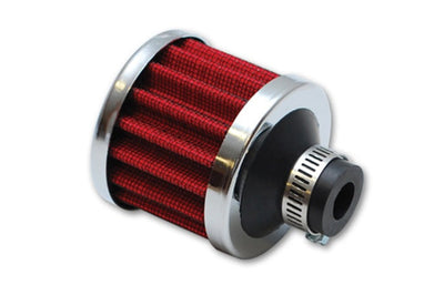 Vibrant Crankcase Breather Filter w/ Chrome Cap 1.25in 32mm Inlet ID - Air Filters