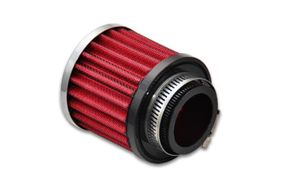 Vibrant Crankcase Breather Filter w/ Chrome Cap 1.5in 38mm Inlet ID - Air Filters