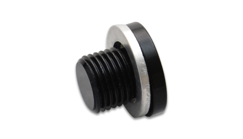 Vibrant M12 x 1.25 Metric Aluminum Port Plug with Crush Washer - Fabrication