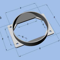 Vibrant MAF Sensor Adapter Plate for Mitsubishi applications use w/ 4.5in Inlet I.D. filters only - Fabrication