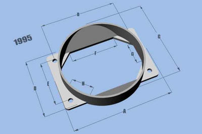 Vibrant MAF Sensor Adapter Plate for Mitsubishi applications use w/ 4.5in Inlet I.D. filters only - Fabrication