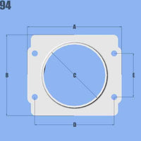 Vibrant MAF Sensor Adapter Plate for Subaru applications use w/ 3in Inlet I.D. filters only - Fabrication