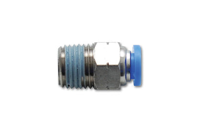 Vibrant Male Straight Pneumatic Vacuum Fitting (1/4in NPT Thread) - for 1/4in (6mm) OD tubing - Fabrication