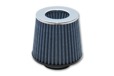 Vibrant Open Funnel Perf Air Filter (5in Cone O.D. x 5in Tall 2.5in inlet I.D.) Chrome Cap - Filters