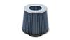 Vibrant Open Funnel Perf Air Filter (5in Cone O.D. x 5in Tall 3in inlet I.D.) - Chrome Cap - Filters