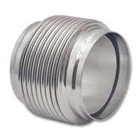 Vibrant SS Bellow Assembly w/ Solid Liner 4in inlet/outlet ID x overall L Electro Polished - Fabrication