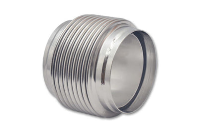 Vibrant SS Bellow Assembly w/ Solid Liner 4in inlet/outlet ID x overall L Electro Polished - Fabrication