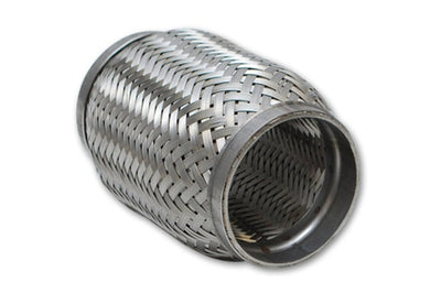 Vibrant SS Flex Coupling with Inner Braid Liner 2.5in inlet/outlet x 6in flex length - Fabrication