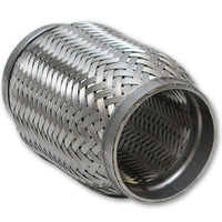 Vibrant SS Flex Coupling with Inner Braid Liner 2in inlet/outlet x 4in flex length - Fabrication