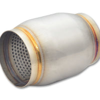 Vibrant SS Race Muffler 3in inlet/outlet x 5in long - Exhaust Mufflers & Tips