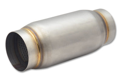 Vibrant SS Race Muffler 3in inlet/outlet x 9in long 3.75in Body OD - Exhaust Mufflers & Tips