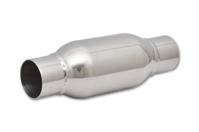 Vibrant SS Resonator (Standard Design) 2.5in inlet/outlet x 12in long - Exhaust Mufflers & Tips
