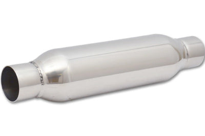 Vibrant SS Resonator (Standard Design) 2.5in inlet/outlet x 18in long - Exhaust Mufflers & Tips