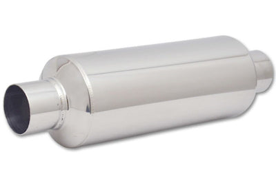 Vibrant SS Resonator (Standard Design) 2.5in inlet/outlet x 18in long w/ 5in OD resonator body - Exhaust Mufflers & Tips