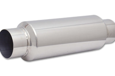 Vibrant SS Resonator (Standard Design) 3.5in inlet/outlet x 18in long w/5in OD resonator body - Exhaust Mufflers & Tips