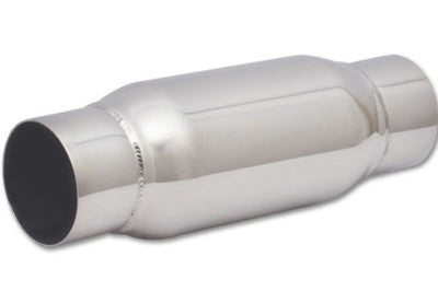 Vibrant SS Resonator (Standard Design) 3in inlet/outlet x 12in long - Exhaust Mufflers & Tips