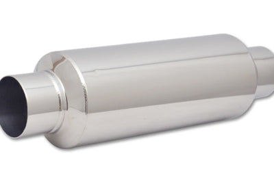 Vibrant SS Resonator (Standard Design) 3in inlet/outlet x 18in long w/ 5in OD resonator body - Exhaust Mufflers & Tips