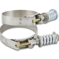 Vibrant SS T-Bolt Clamps Pack of 2 Size Range: 4.28in to 4.58in OD For use w/ 4in ID Coupling - Fabrication