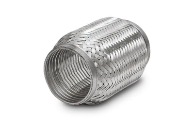 Vibrant SS Turbo FLEX Coupling w/Interlock Liner 1.5in Inlet/Outlet x 4in Long - Fabrication