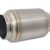 Vibrant Titanium Muffler w/Natural Tip 3.5in. Inlet / Outlet / 5.5in Dia - Exhaust Mufflers & Tips