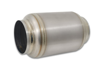 Vibrant Titanium Muffler w/Natural Tip 3.5in. Inlet / Outlet / 5.5in Dia - Exhaust Mufflers & Tips