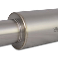 Vibrant Titanium Muffler w/Straight Cut Natural Tip 2.5in. Inlet / Outlet - Exhaust Mufflers & Tips