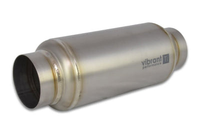 Vibrant Titanium Resonator 2.5in. Inlet / Outlet x 12in. Long - Exhaust Mufflers & Tips