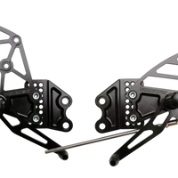 Vortex Racing 04-05 Kawasaki ZX-10R Ninja Adjustable Rearsets- Black - Transport