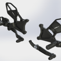 Vortex Racing 06-23 Yamaha YZF-R6 Rear Set- Black - Transport
