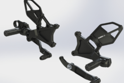 Vortex Racing 06-23 Yamaha YZF-R6 Rear Set- Black - Transport